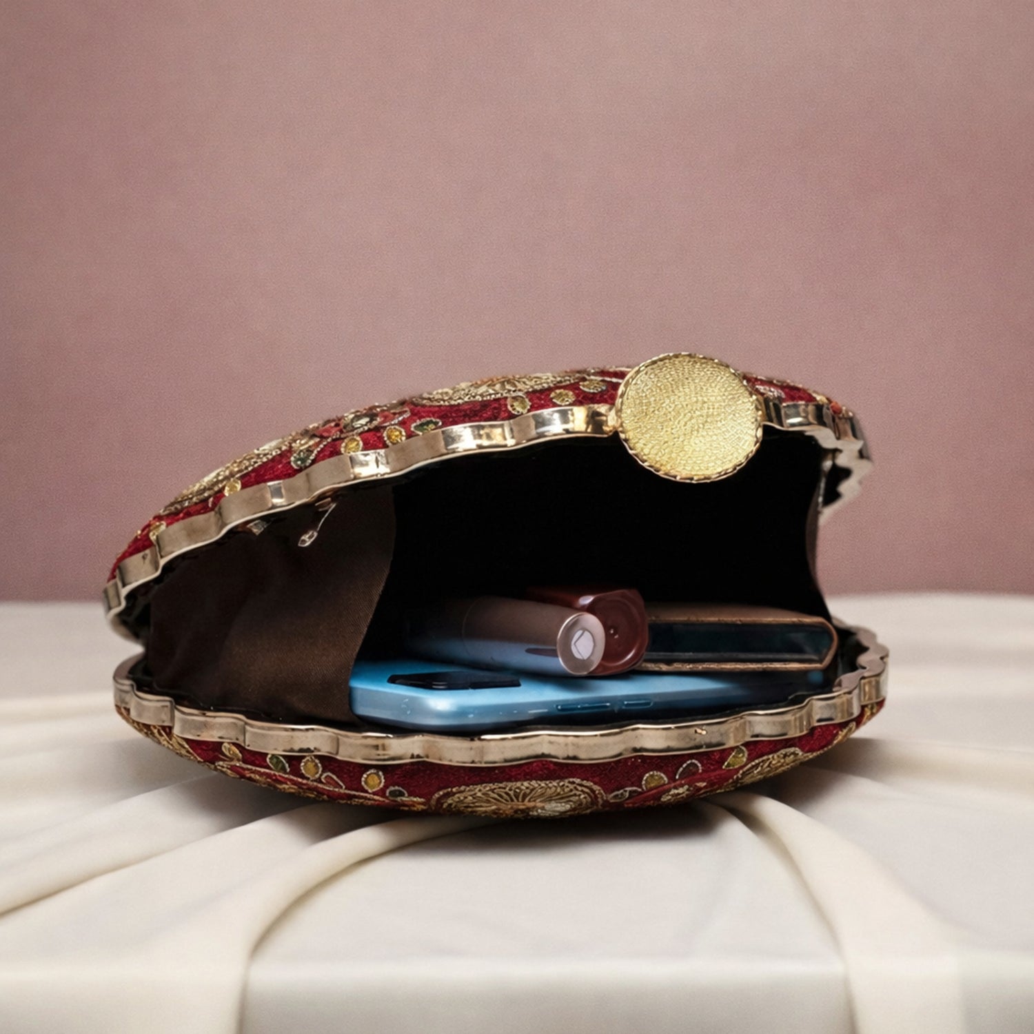 Artklim Royal Peacock Charm Clutch