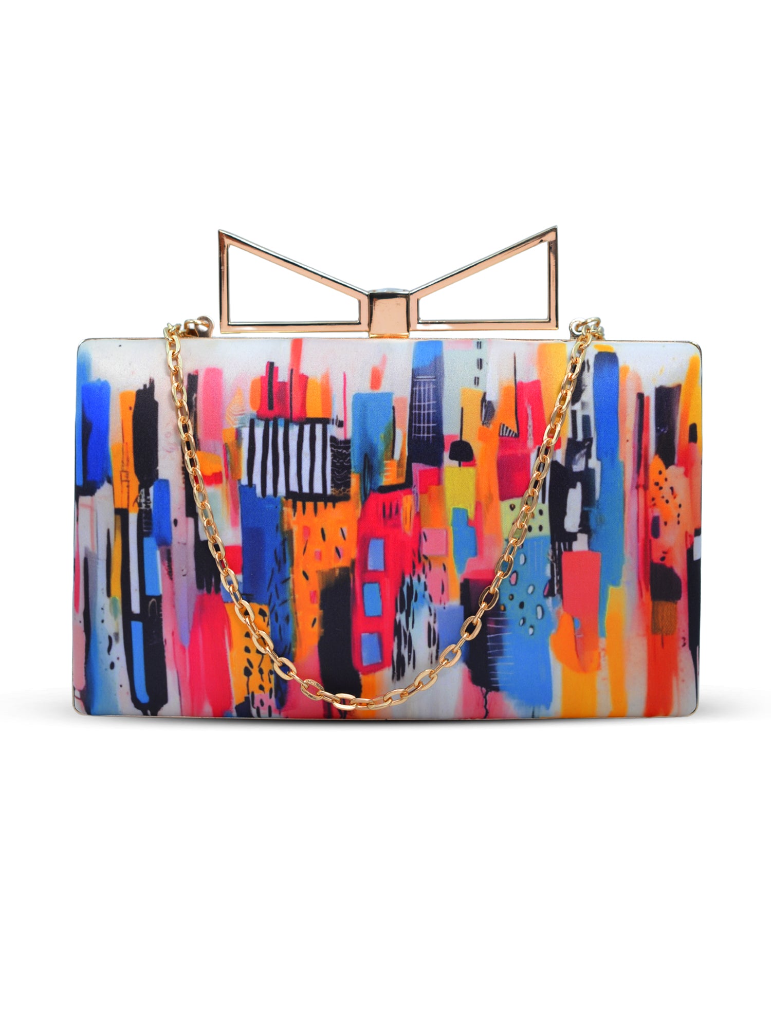 Artklim Skyline Pop Printed Clutch