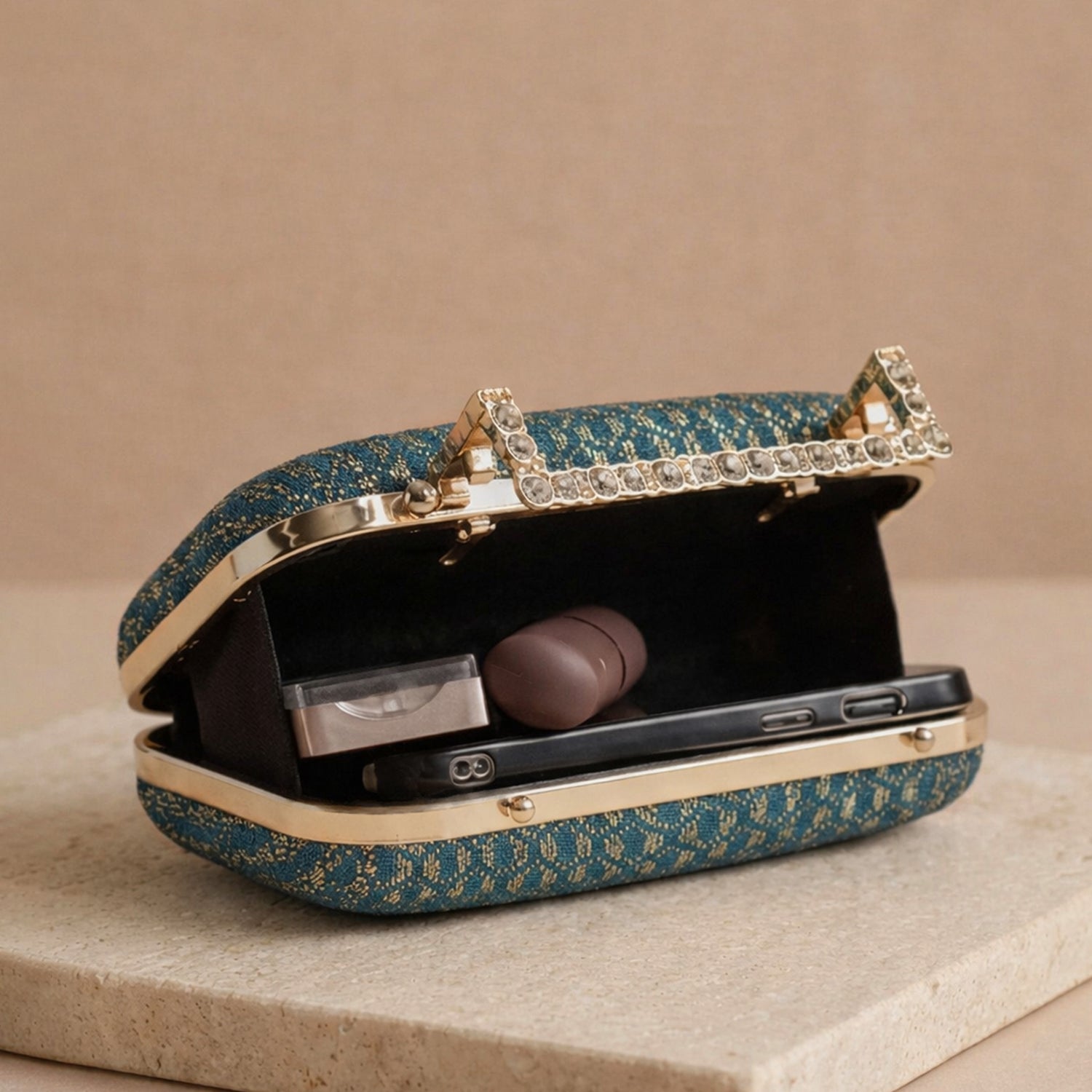 Artklim Emerald Ocean Embroidery Clutch