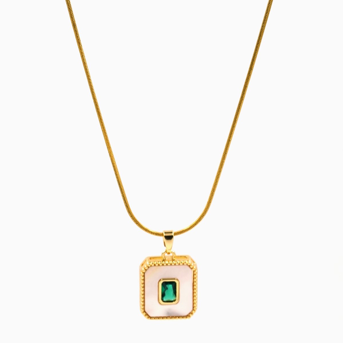 Artklim Gold Plated MOP Pendant Necklace