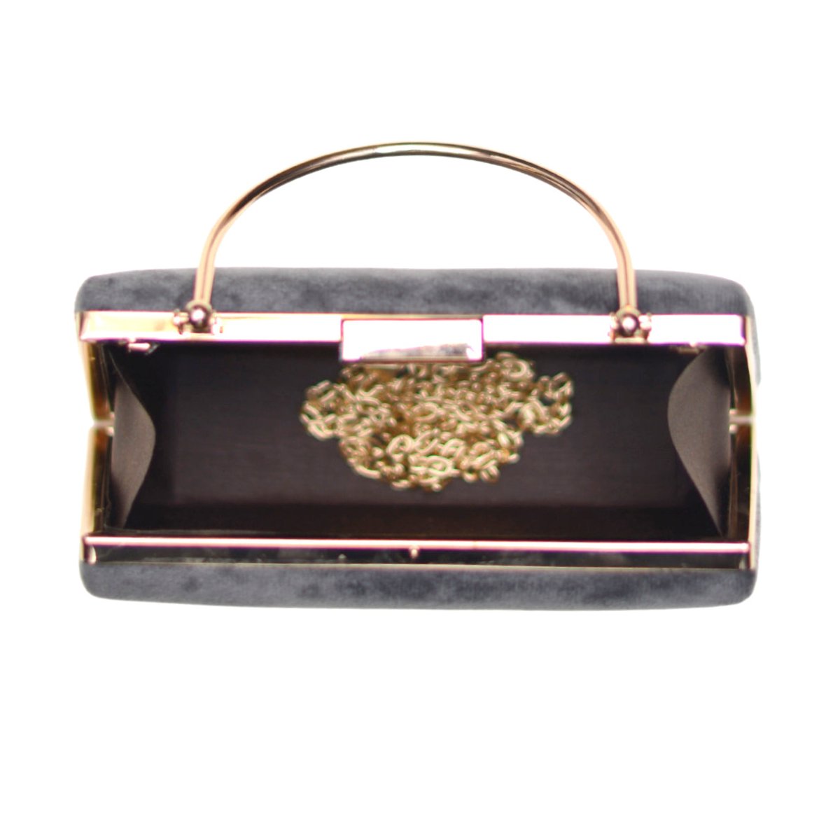 Grey Fabric Clutch