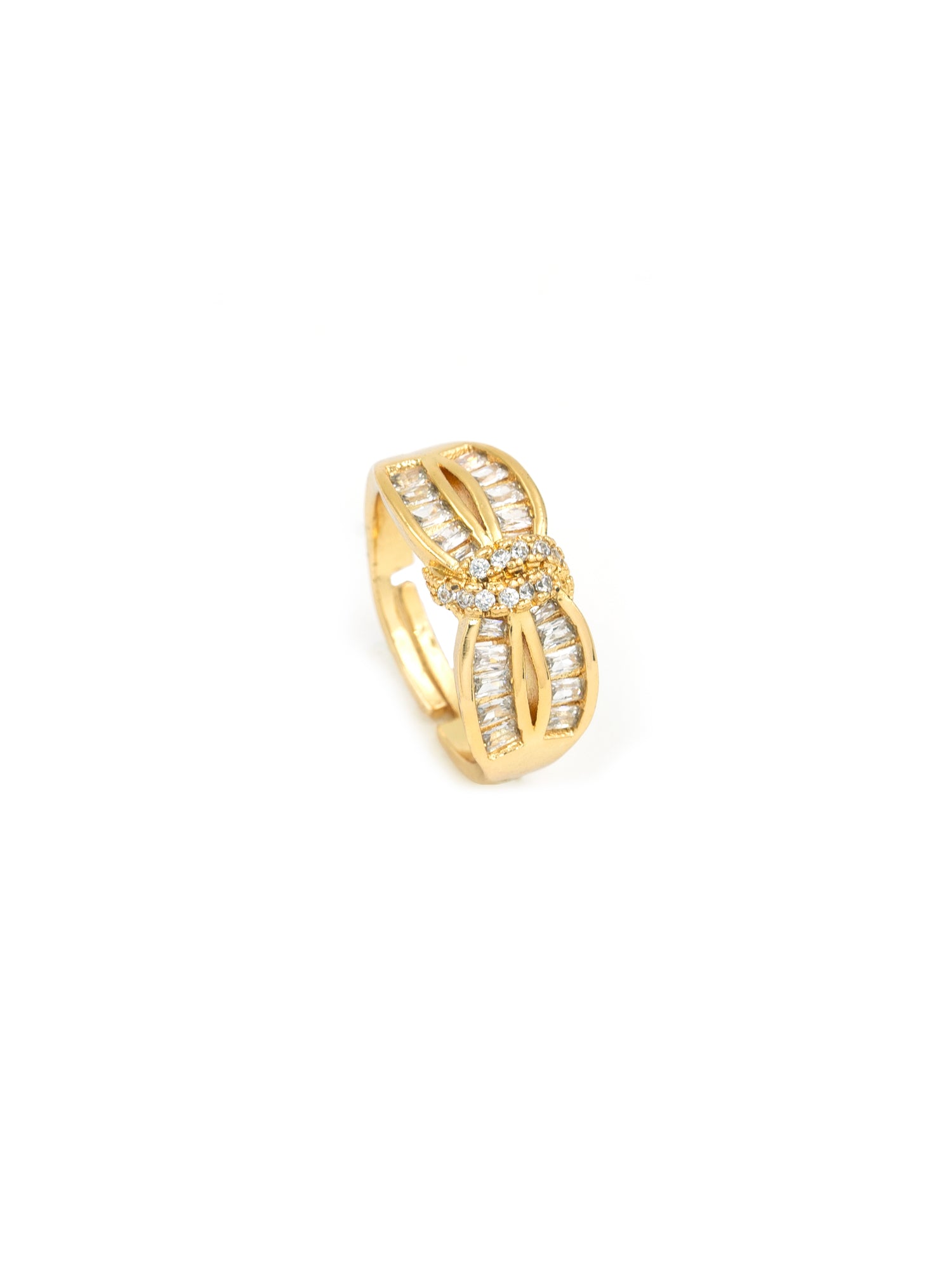 Artklim Gold-Plated Bow Elegance Anti-Tarnish Ring
