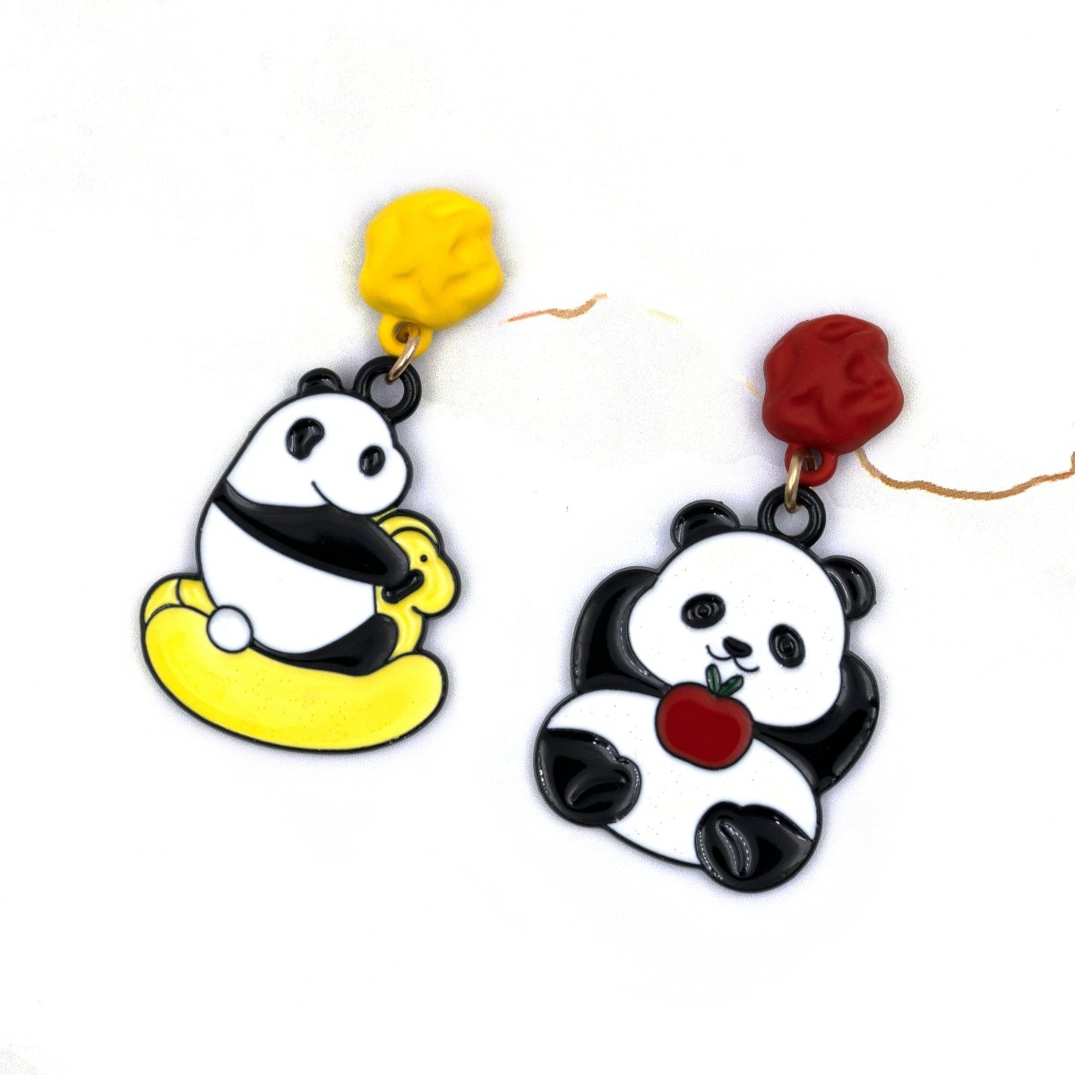 Artklim Cute Pandas Mismatched Drop Earrings