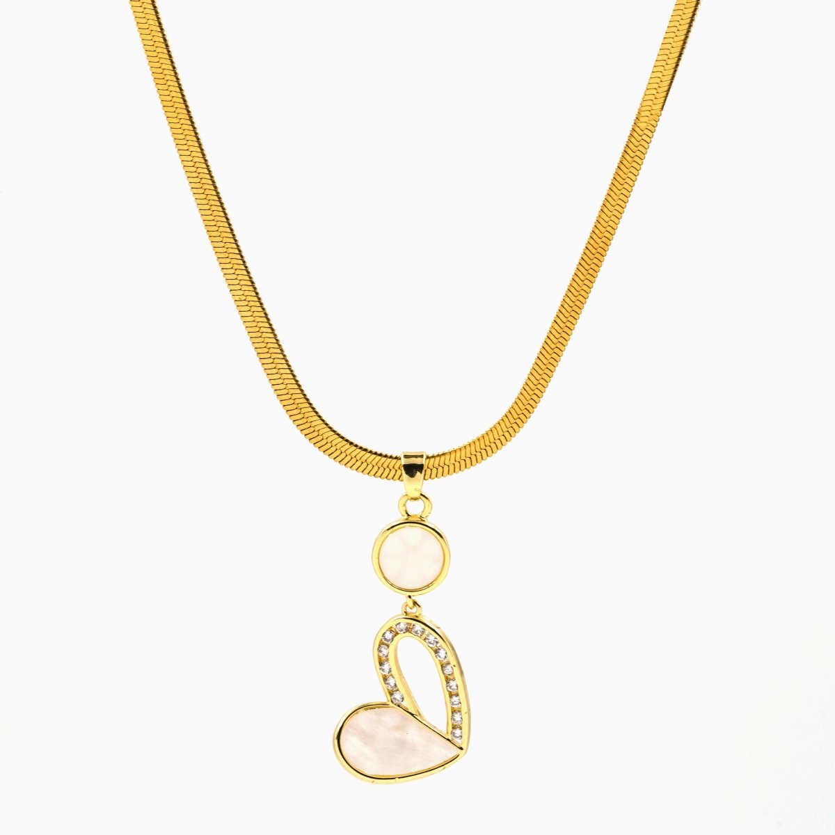 Artklim Gold Plated Circle of Love Pendant Necklace