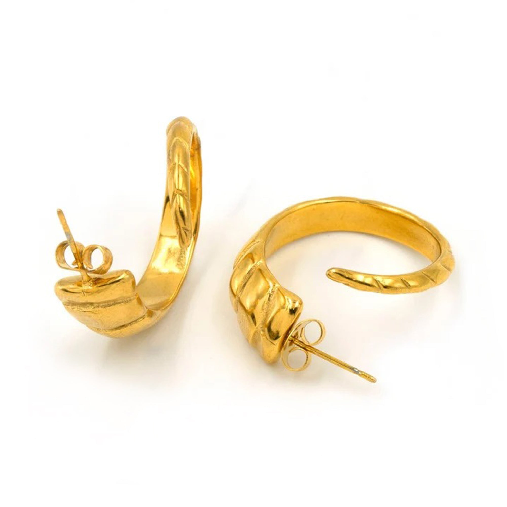 Party Ready Classic Girl Clutch & Gold Minimalist Round Earrings Combo