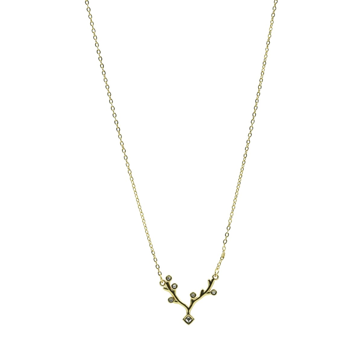 Artklim Gold Plated Designer Studded Pendant Necklace