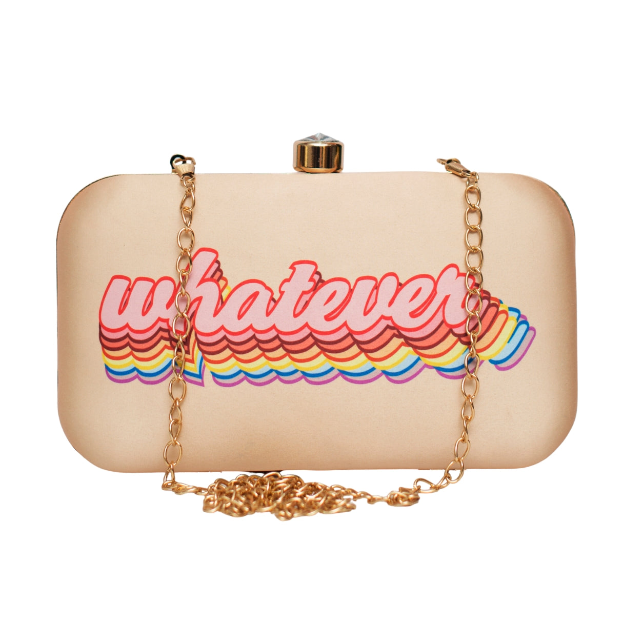 Whatever Theme Printed Clutch