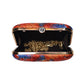 Orange And Blue Tie And Dye Printed Clutch