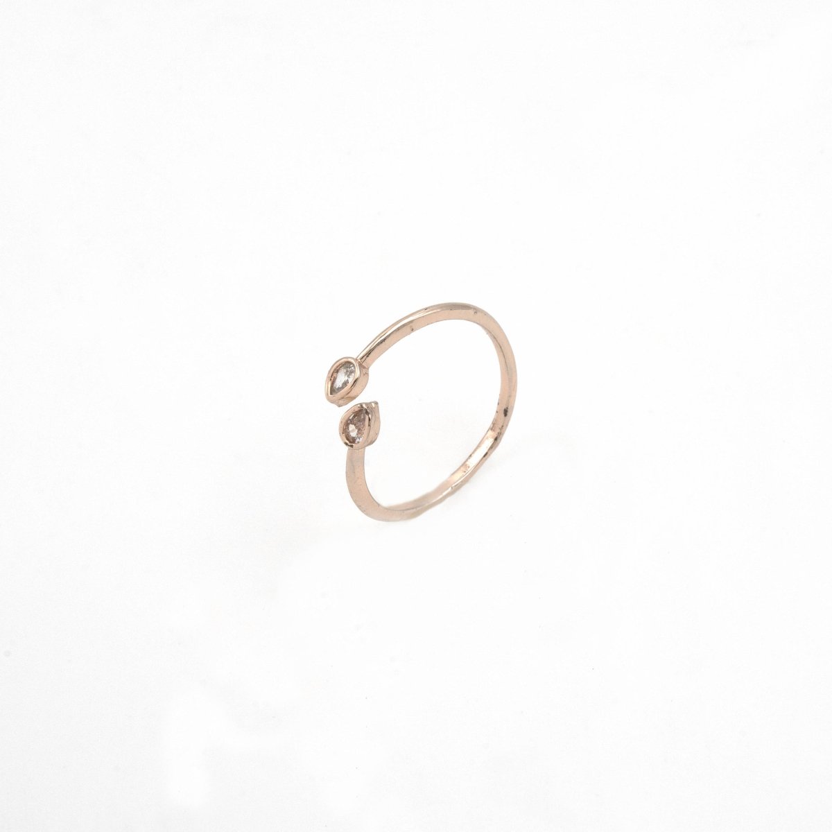 Artklim Gold Plated Double Flower Buds Designer Adjustable Ring