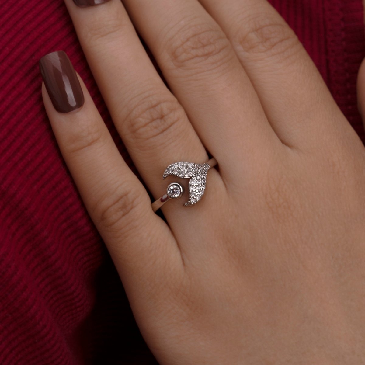 Artklim Gold Plated Mermaid Tail Design Adjustable Ring