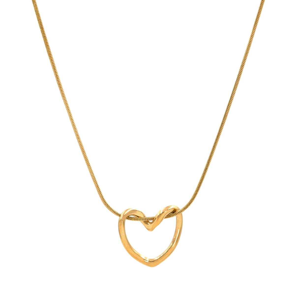 Artklim Gold Plated Minimalistic Heart Pendant Necklace