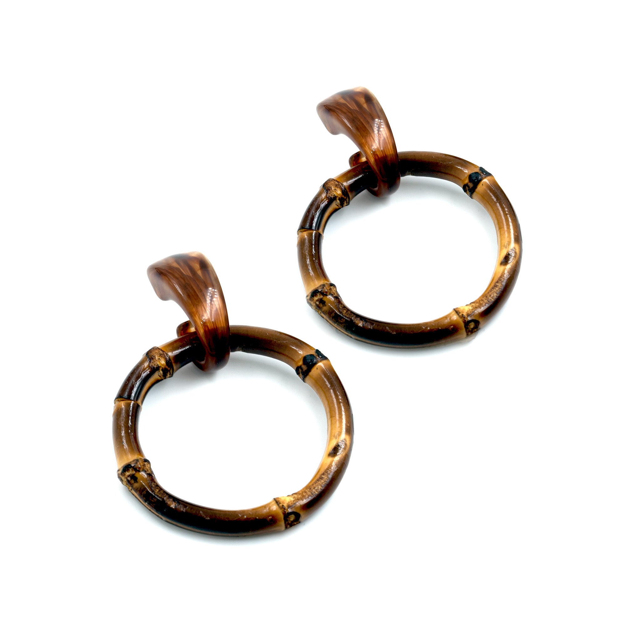 Artklim Natural Bamboo Hoop Earrings