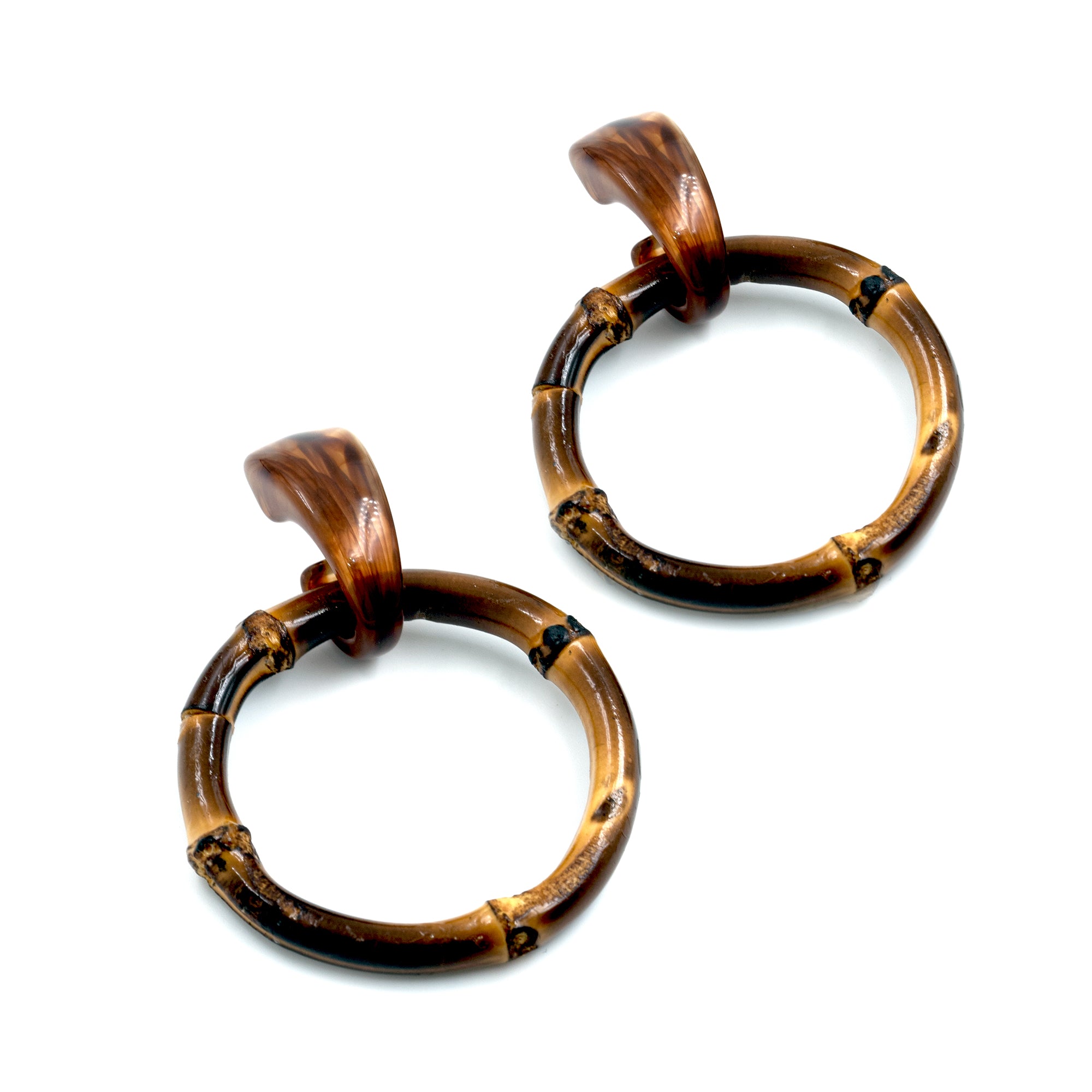Artklim Natural Bamboo Hoop Earrings