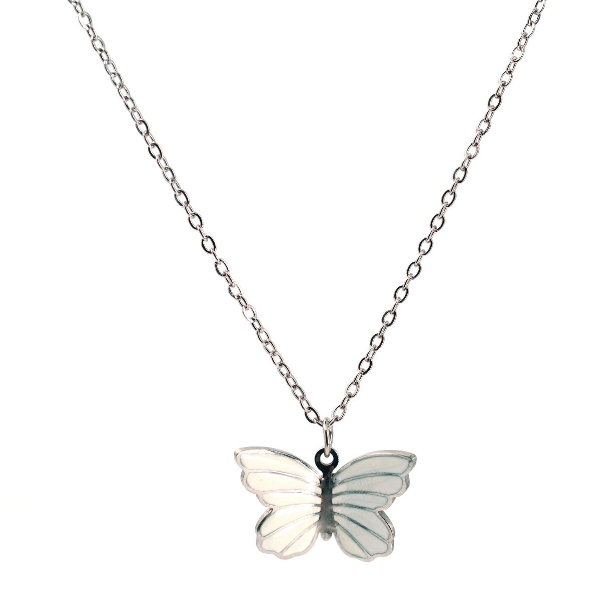 Artklim Silver Plated Butterfly Pendant Necklace
