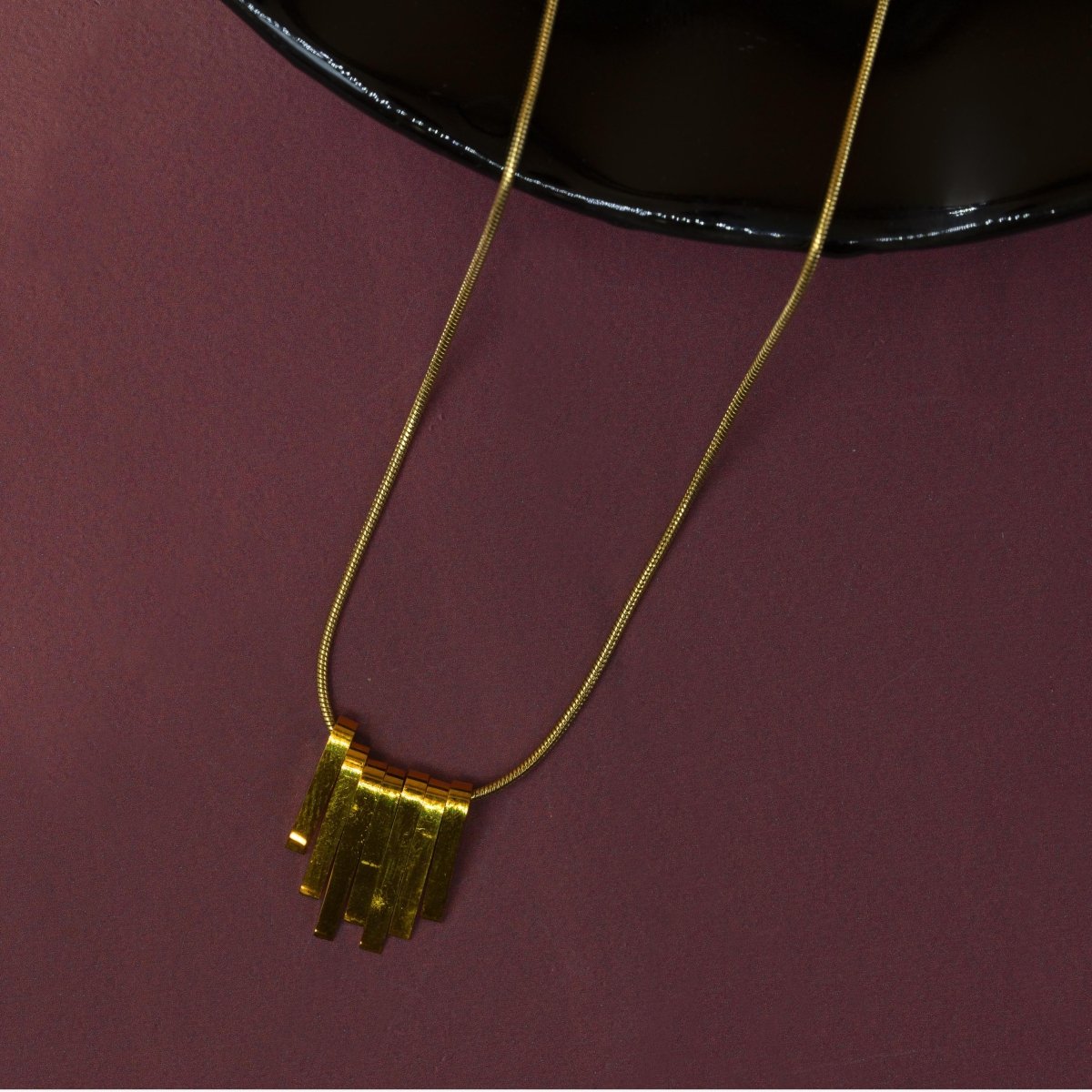 Artklim Gold Plated Classy Chimes Pendant Necklace