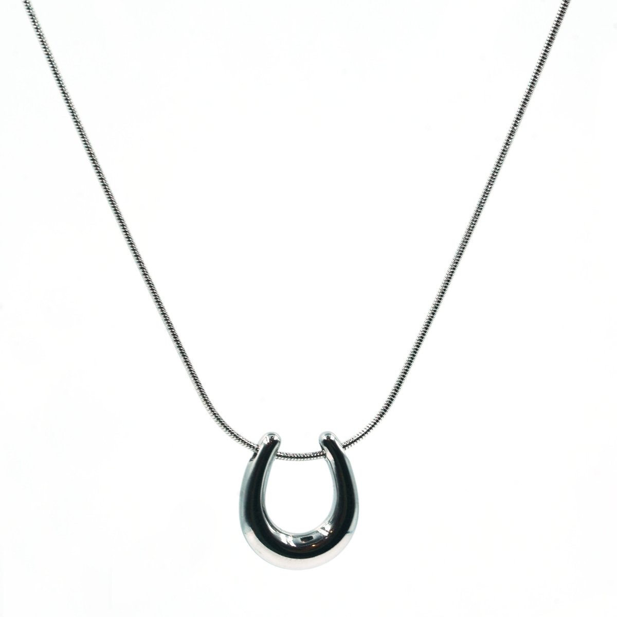 Artklim Silver Plated Horseshoe Pendant Necklace