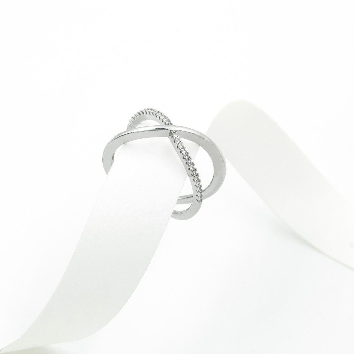 Artklim Silver Plated Cross Design Adjustable Ring