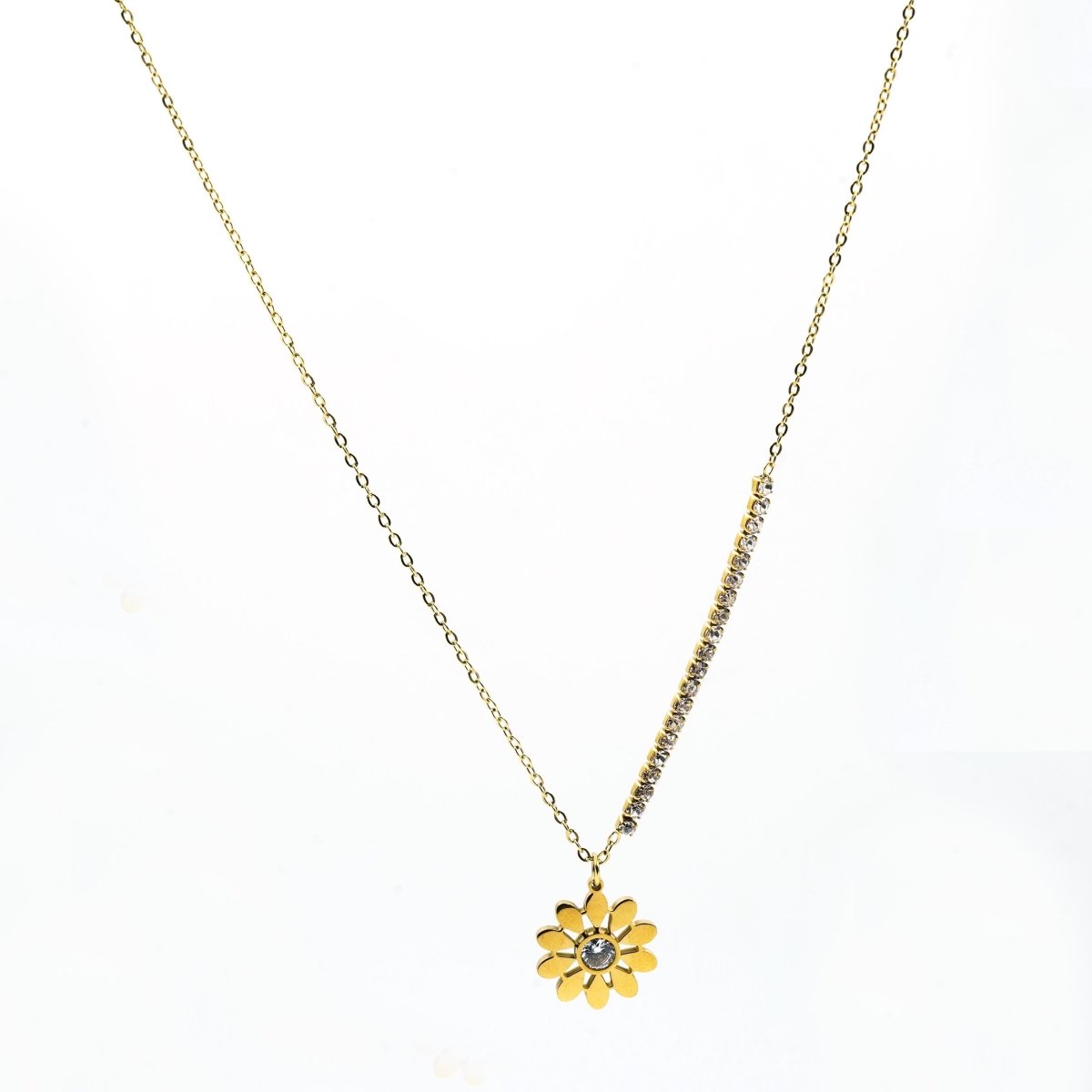 Artklim Gold Plated Sunflower Pendant Necklace