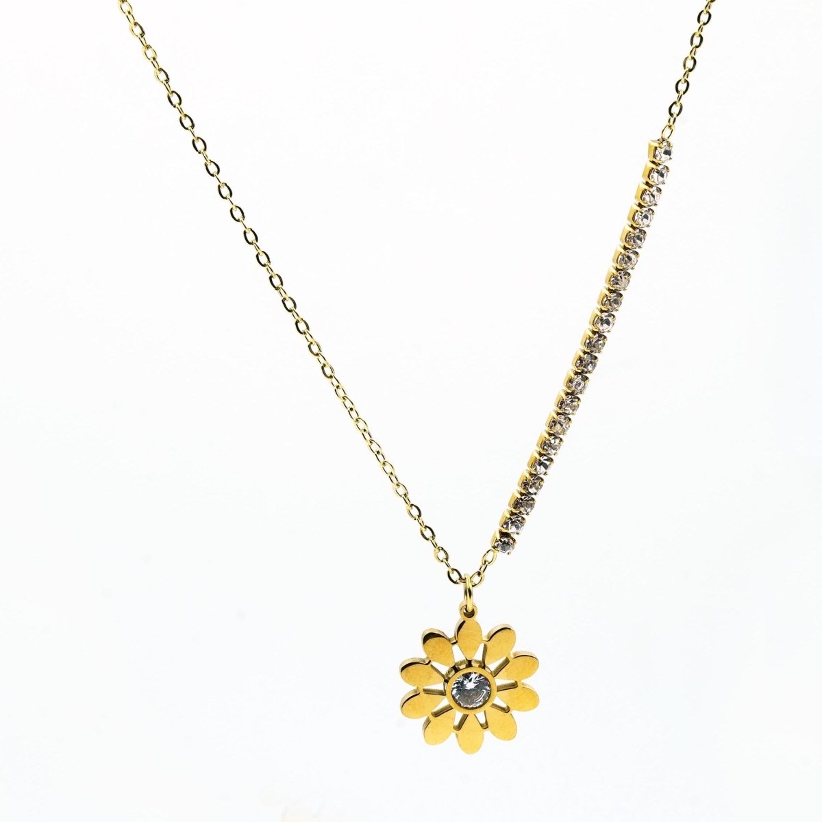 Artklim Gold Plated Sunflower Pendant Necklace