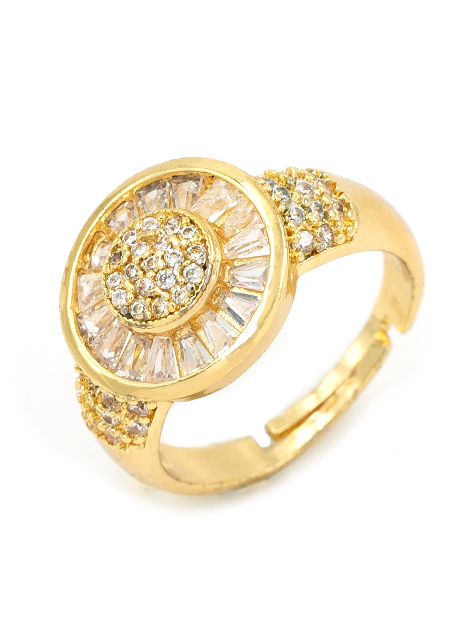 Artklim Gold-Plated Radiant Dome Anti-Tarnish Ring