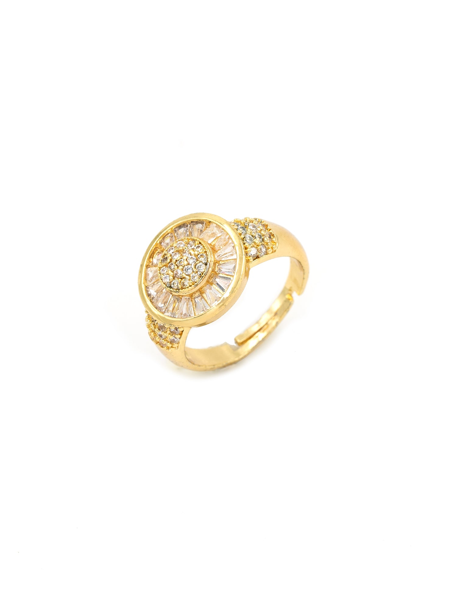 Artklim Gold-Plated Radiant Dome Anti-Tarnish Ring