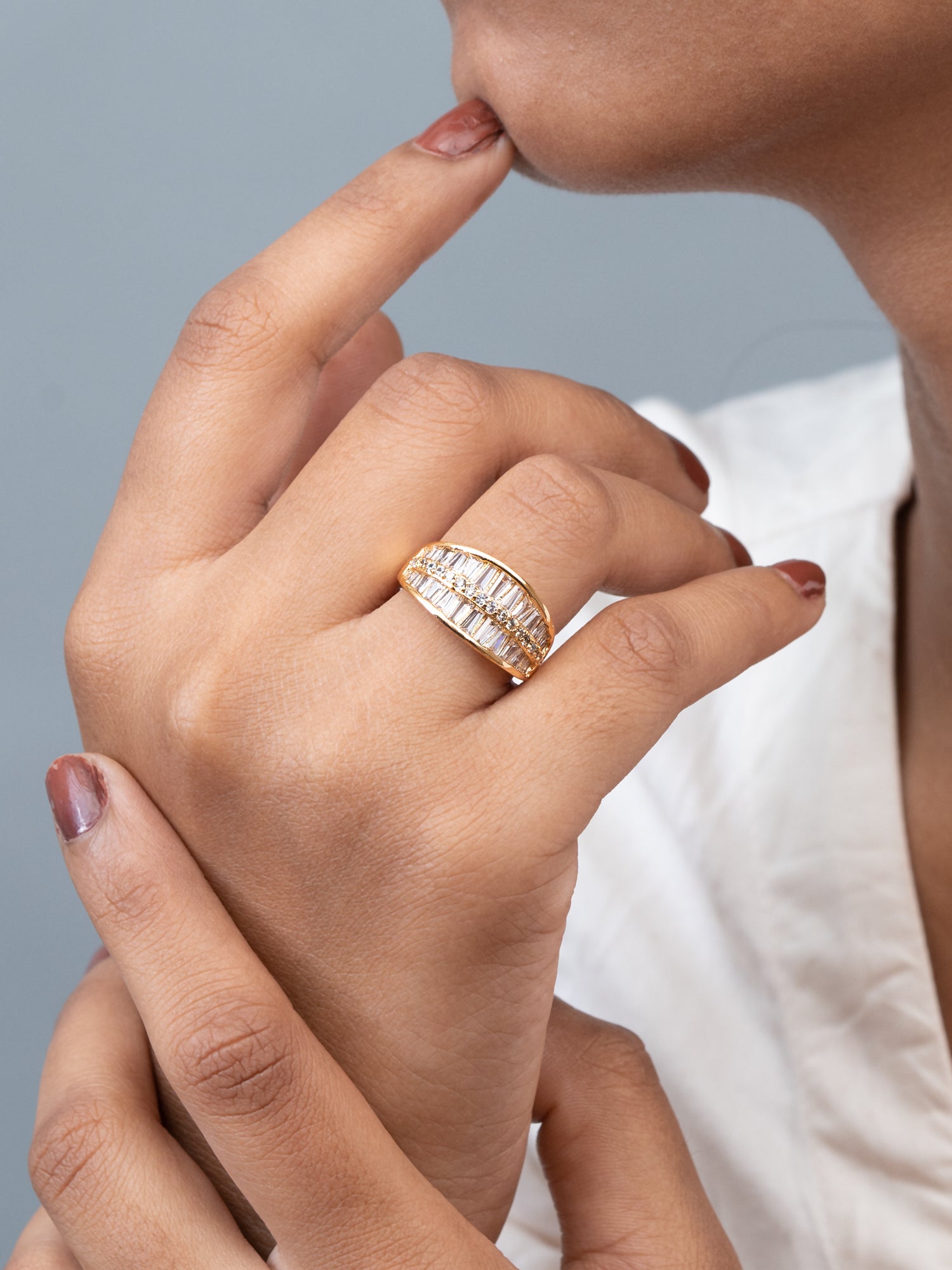 Artklim Gold-Plated Classic Band Anti-Tarnish Ring