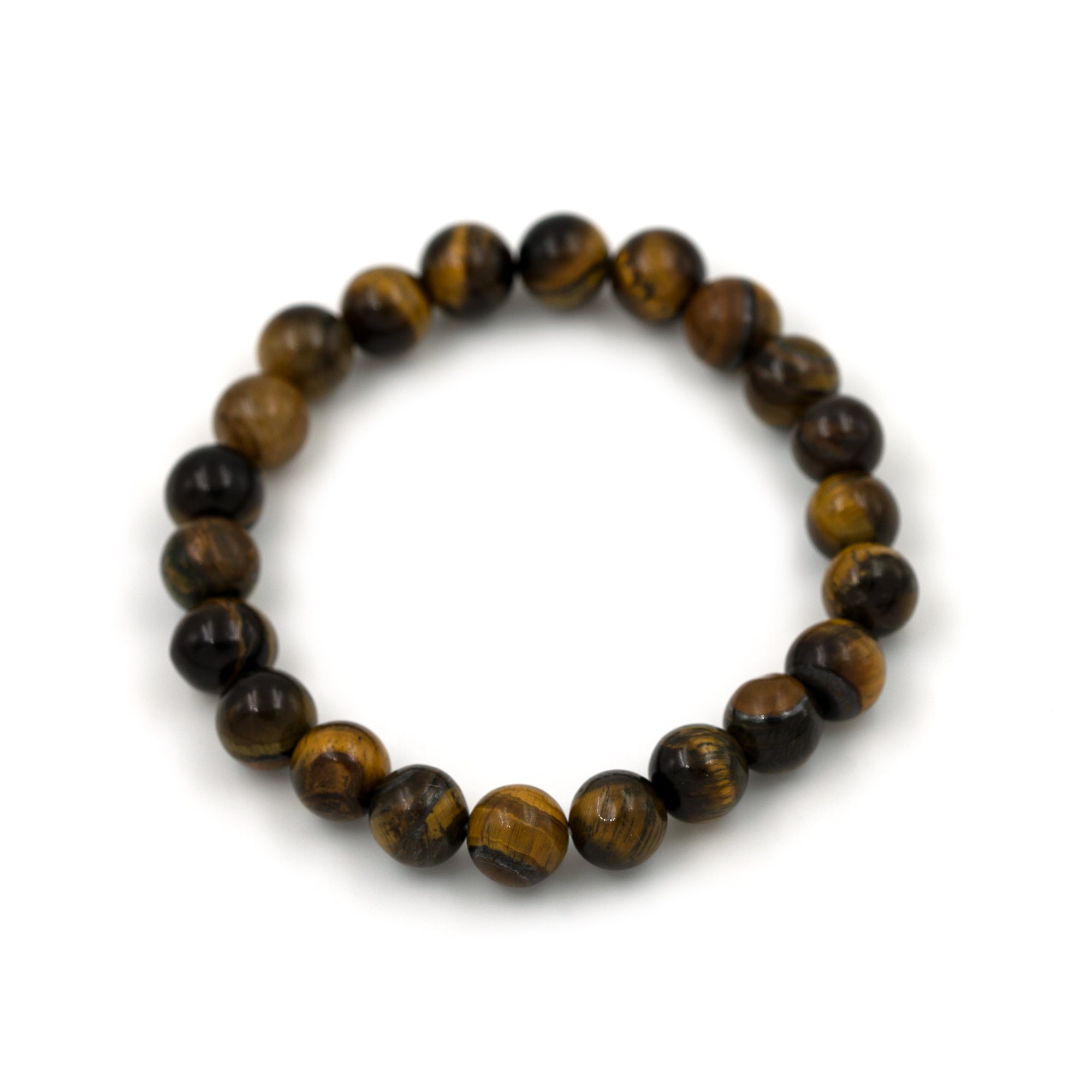 Natural Tiger's Eye Gemstone Beaded Bracelets