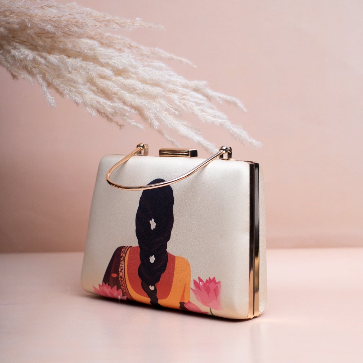 Artklim Flower Lady Printed Clutch