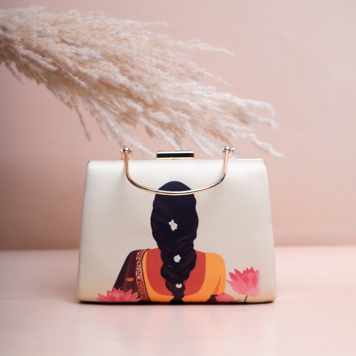 Artklim Flower Lady Printed Clutch