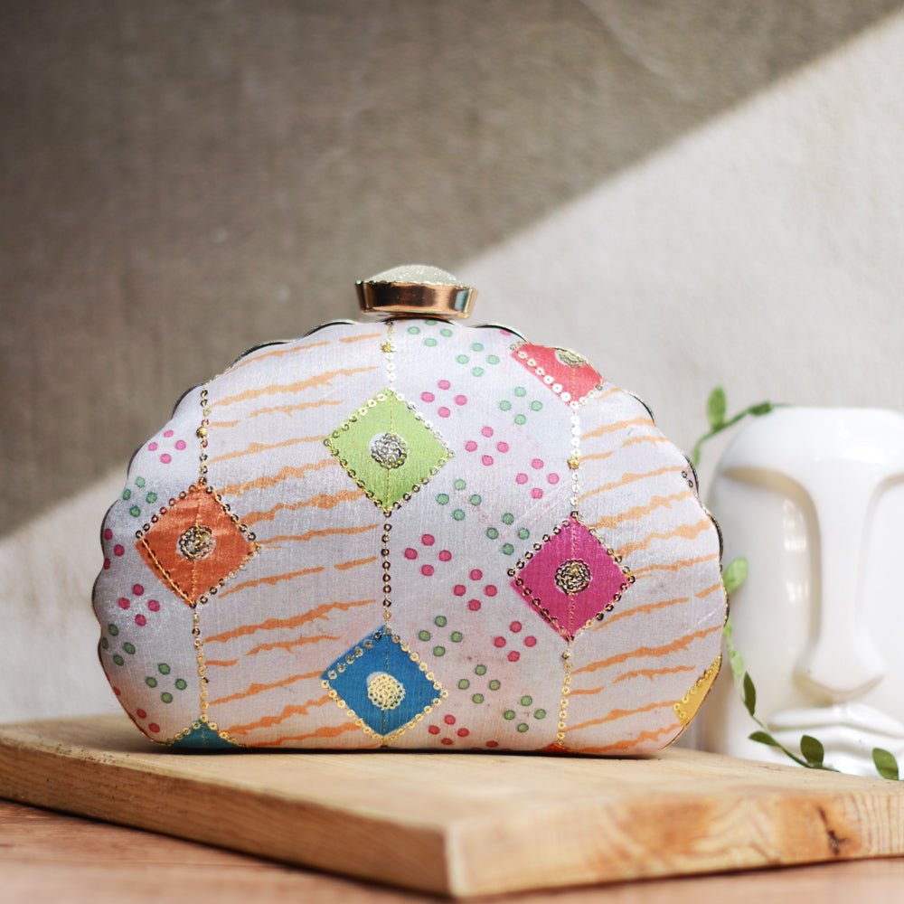 Artklim Multicoloured Sequence D-shape Clutch