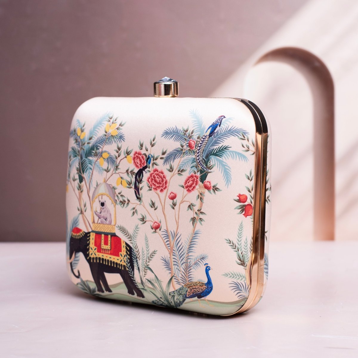 Artklim Elephant Printed Clutch