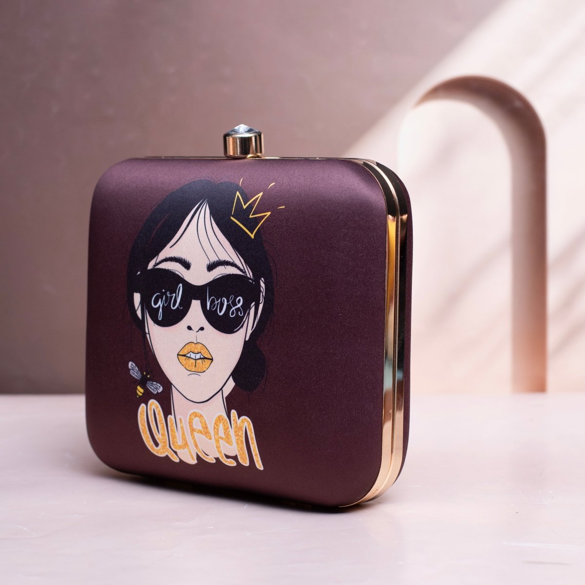 Artklim Girl Boss Printed Clutch