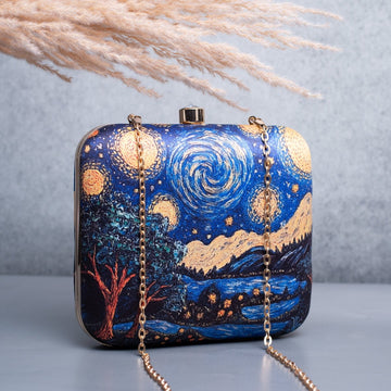 Artklim Starry Night Printed Clutch