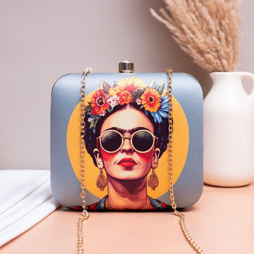 Artklim Frida Kahlo Printed Clutch
