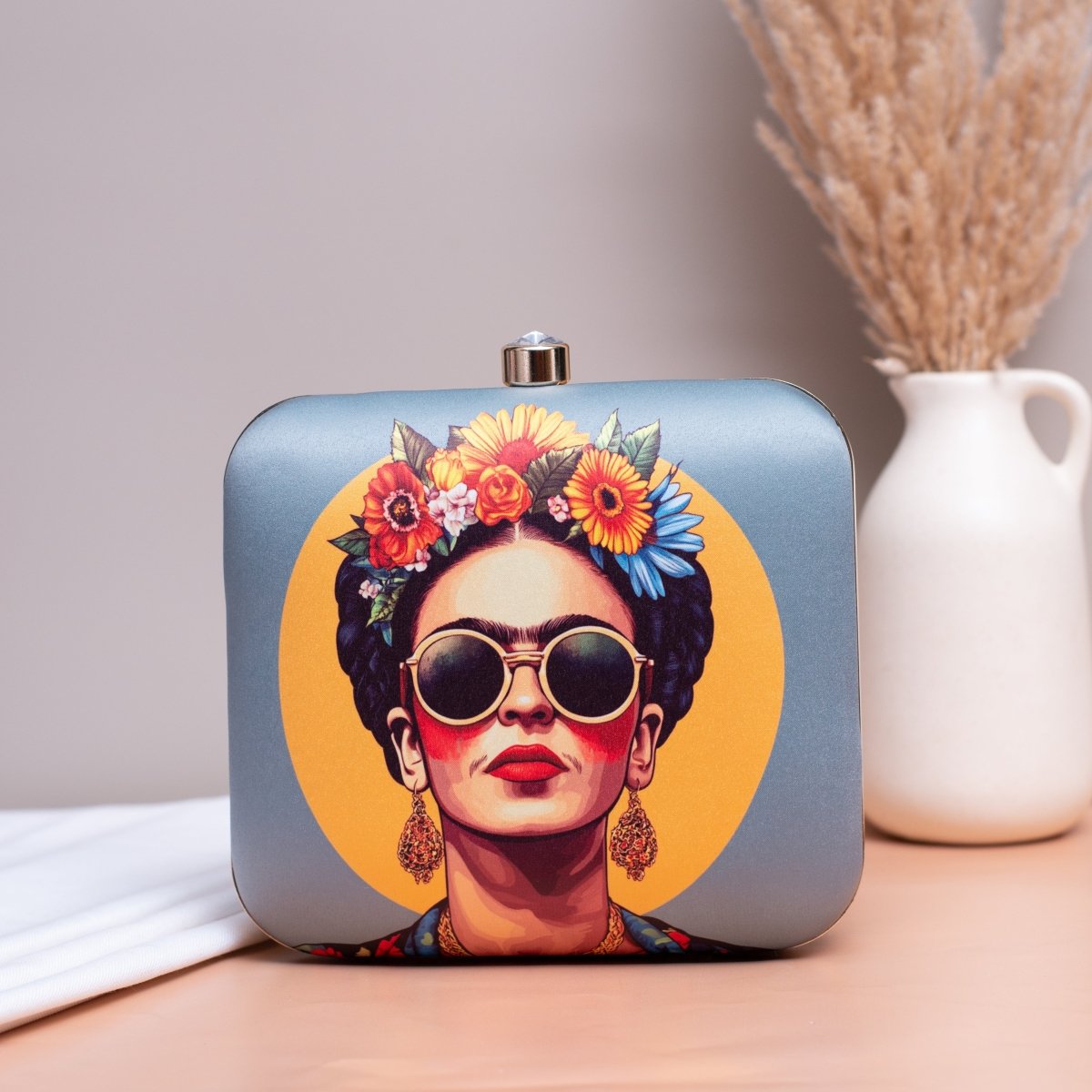 Artklim Frida Kahlo Printed Clutch