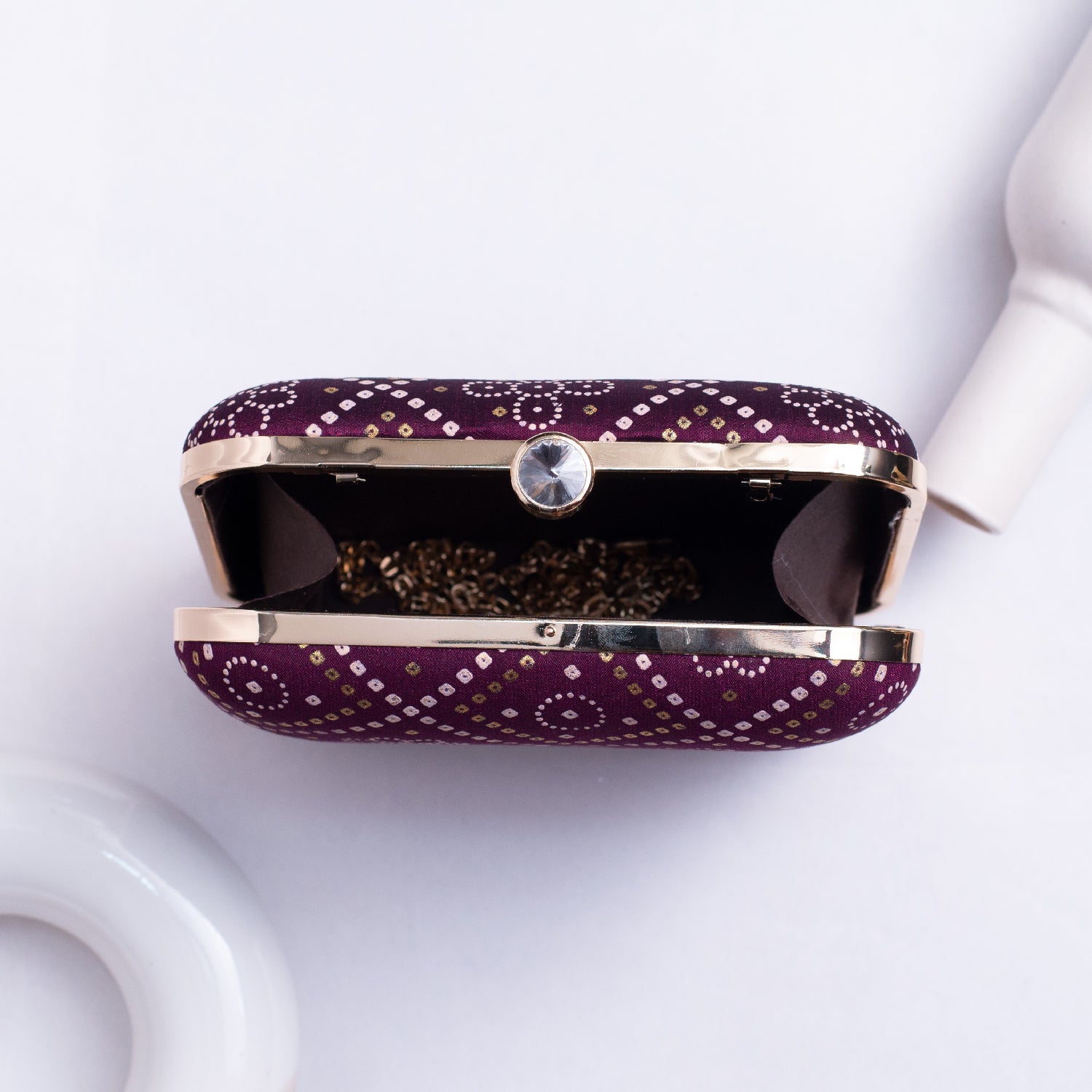 Artklim Purple Based Pattern Printed Clutch