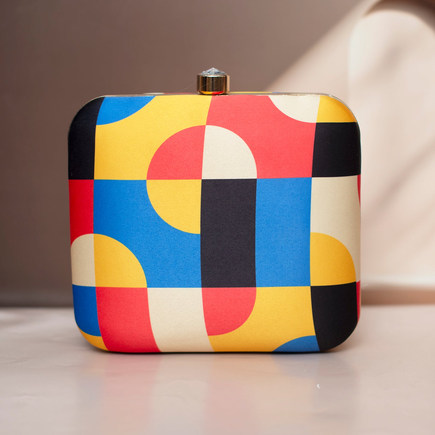 Artklim Geometric Printed Clutch