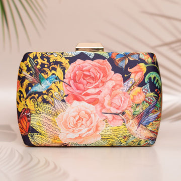 Floral Island Printed Clutch
