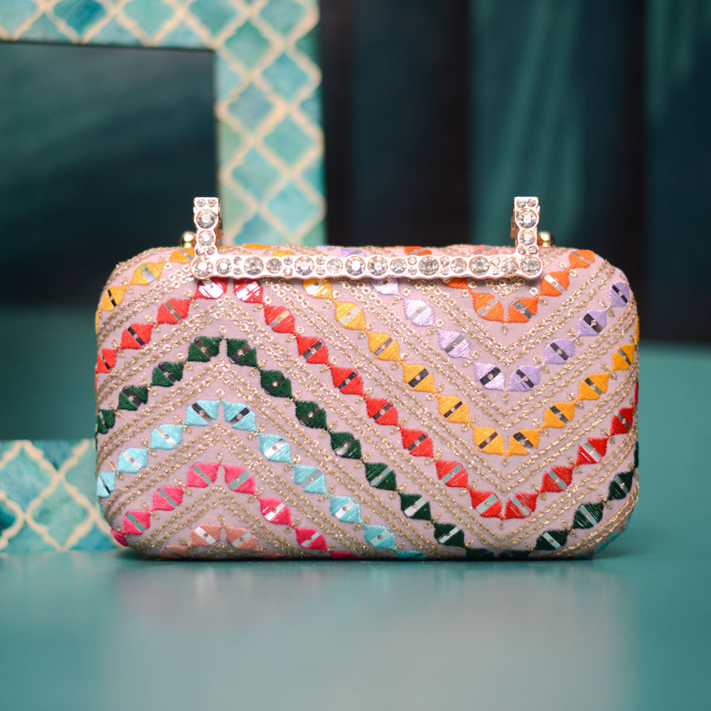 Artklim Multicoloured Sequence Party Clutch