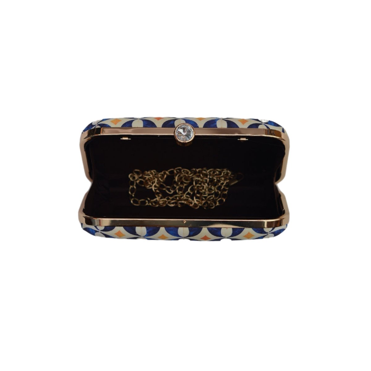 Bright Symmetrical Printed Clutch