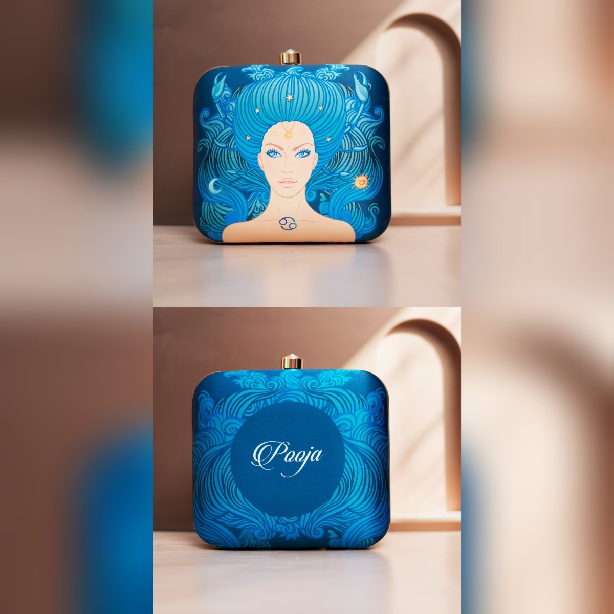 Cancer Sun Sign Customized Clutch