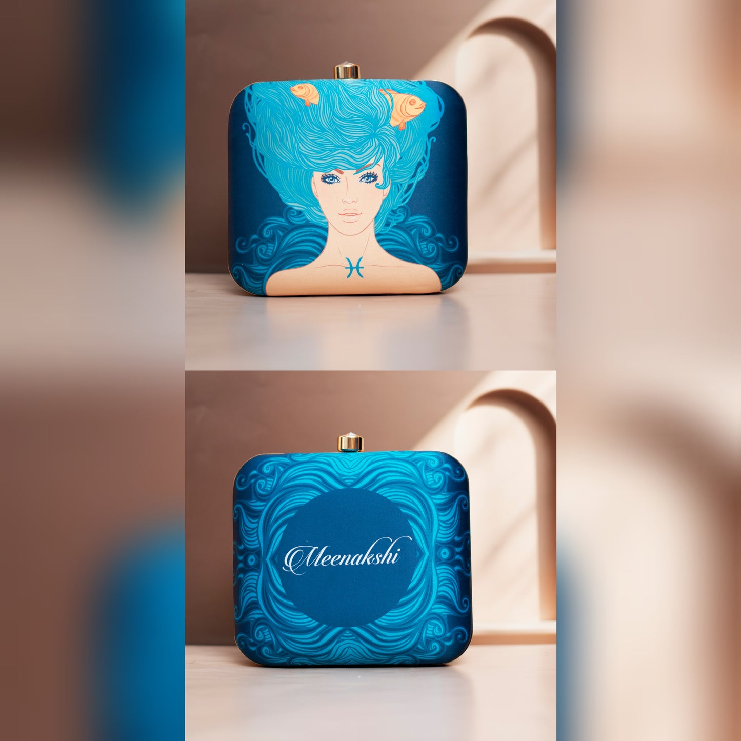 Pisces Sun Sign Customized Clutch