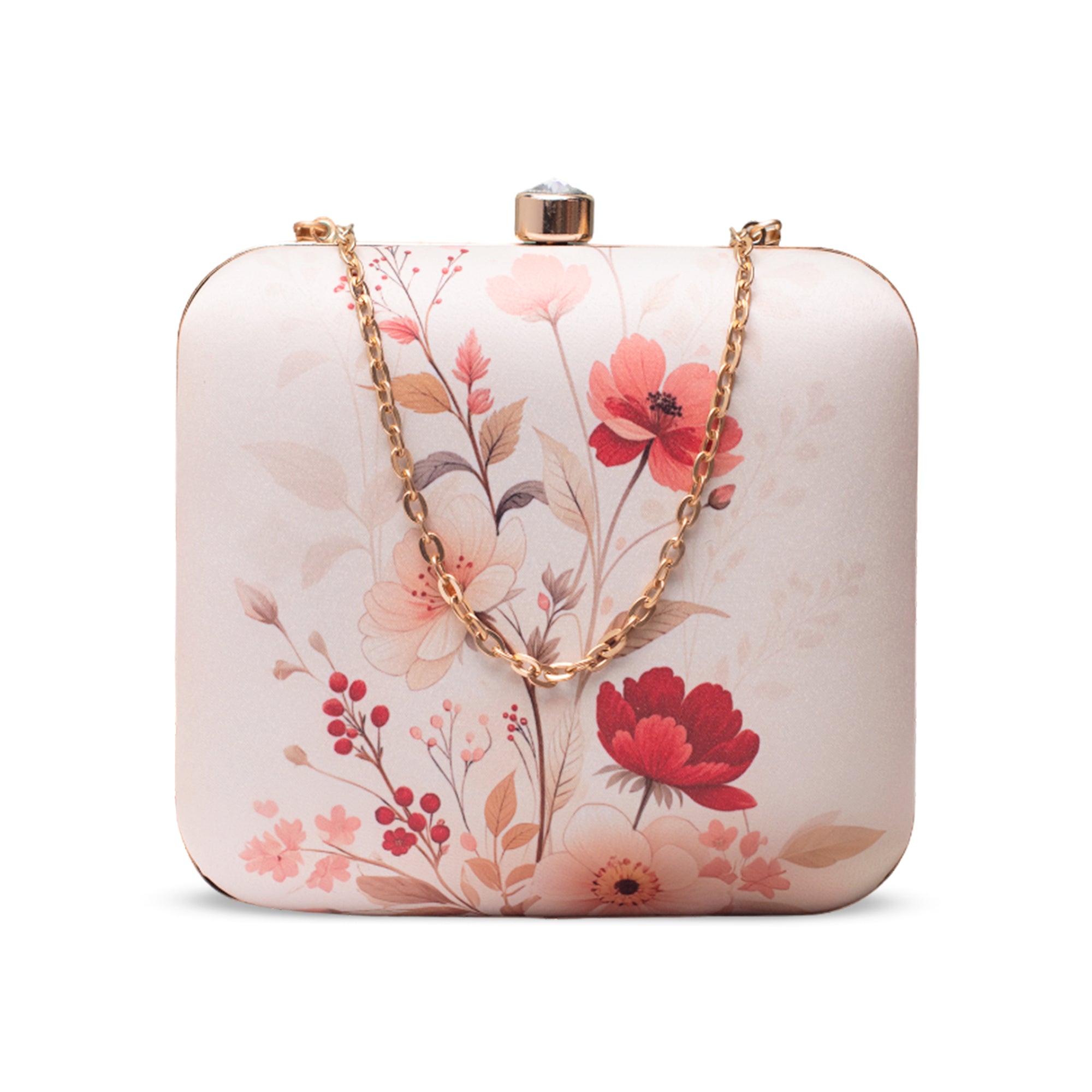 Artklim Soft Pastel Floral Portrait Clutch