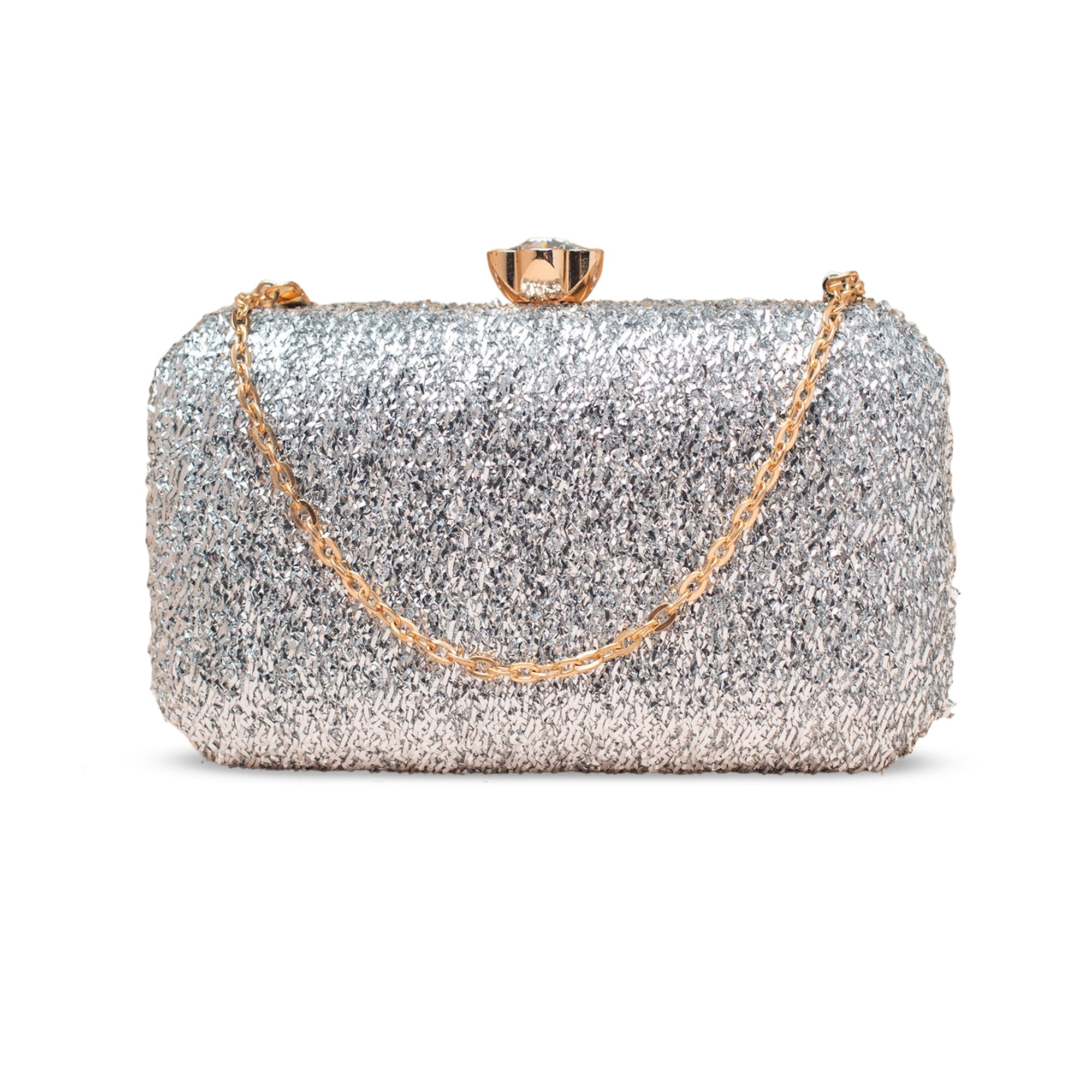 Artklim Silver Stardust Embroidery Clutch