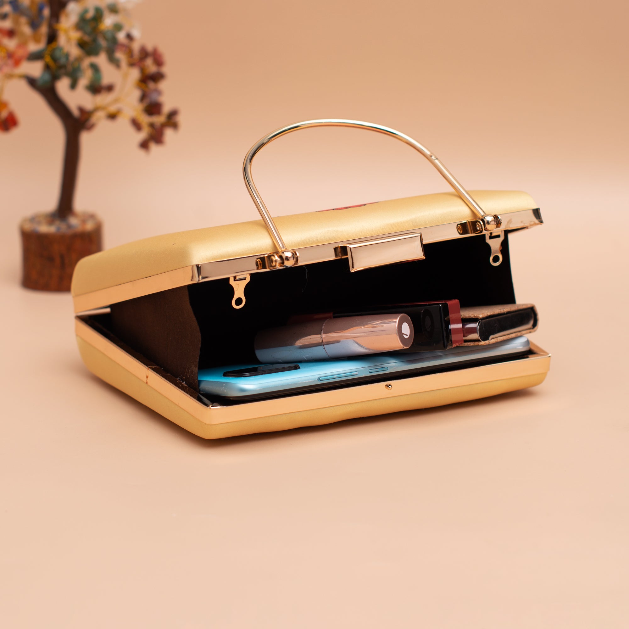 Artklim Madhubani Peacock Printed Clutch
