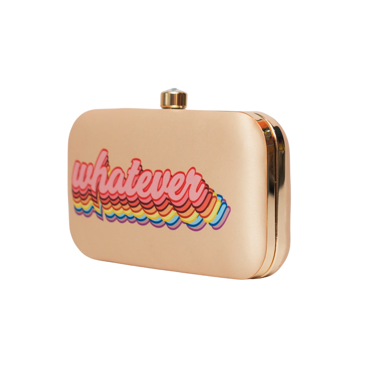 Whatever Theme Printed Clutch