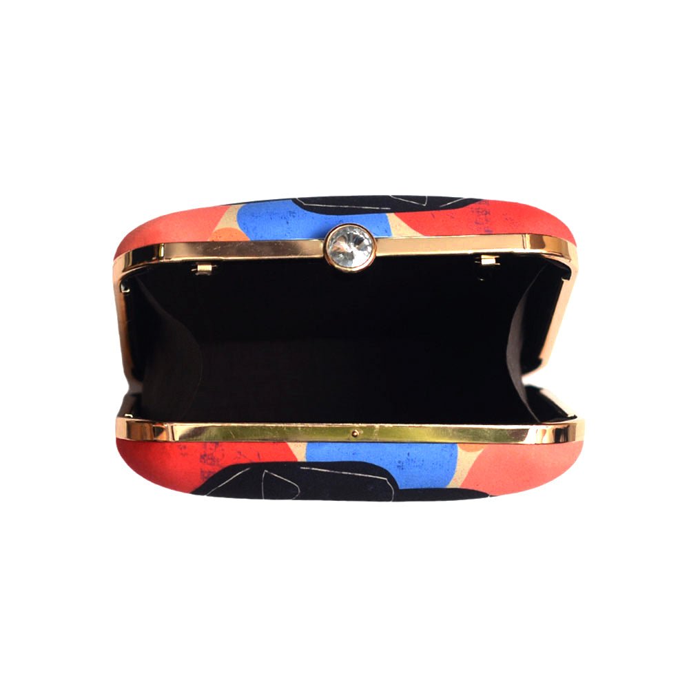 Women Line Art Printed Clutch