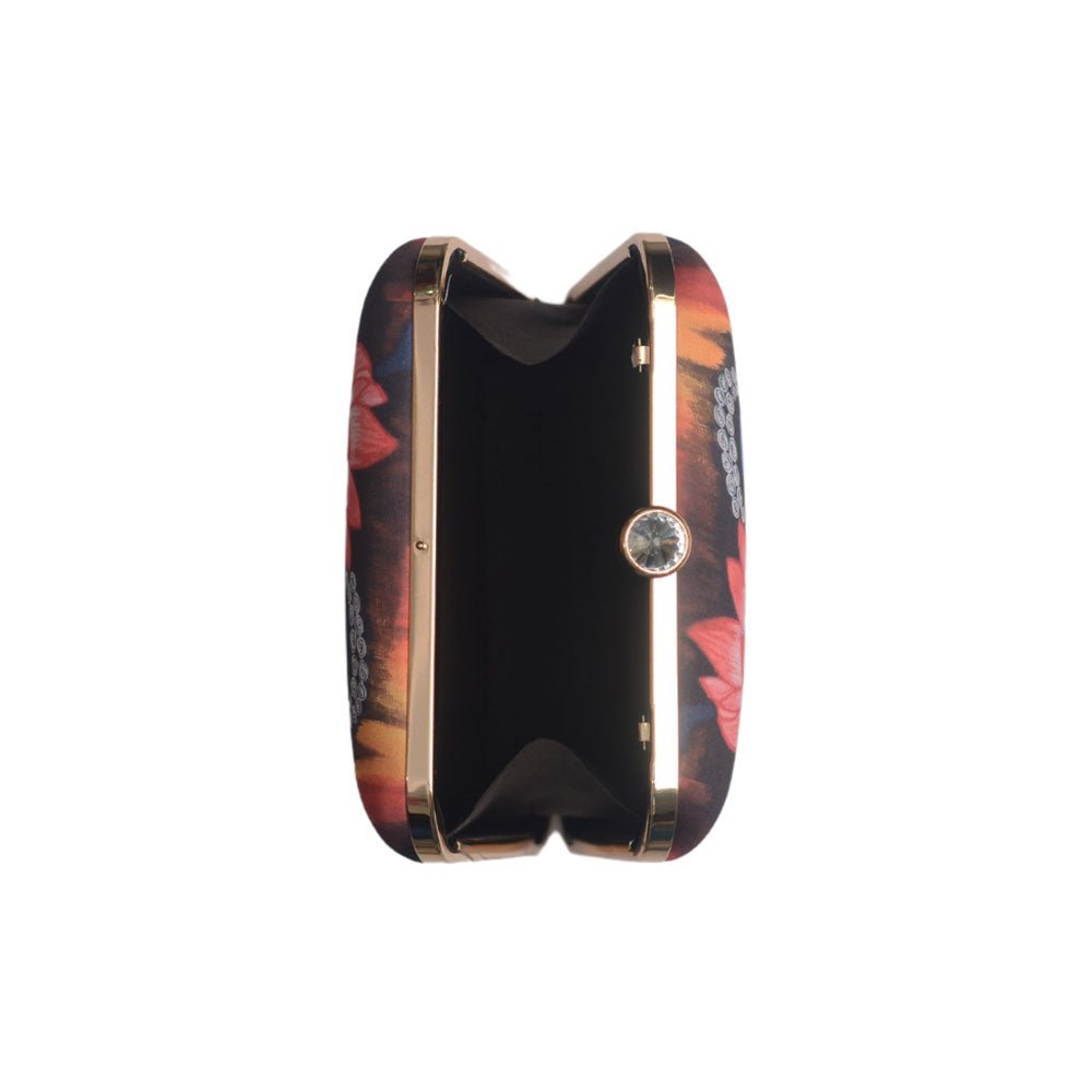 Lotus Lady Printed Clutch