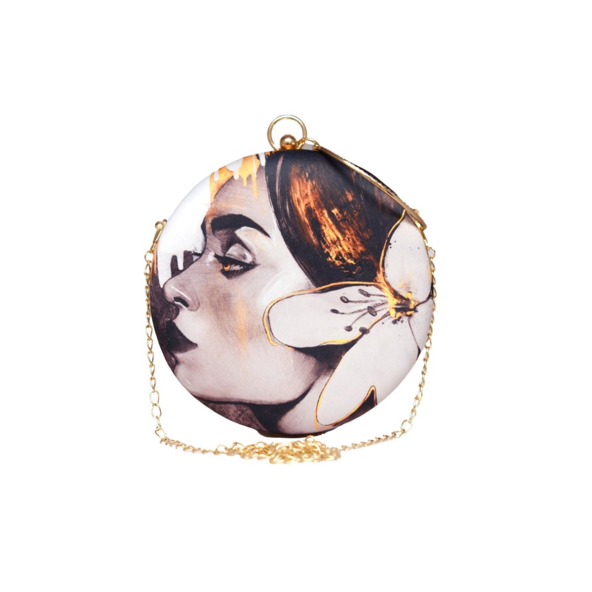 Artklim Frida Kahlo Round Printed Clutch