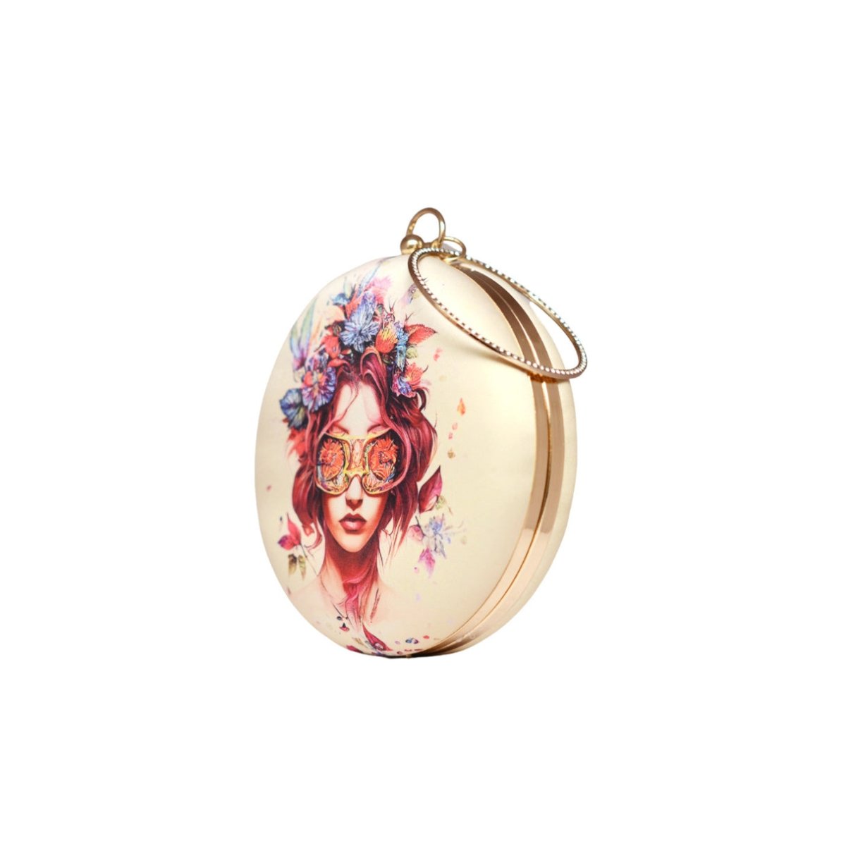 Artklim Floral Women Printed Round Clutch